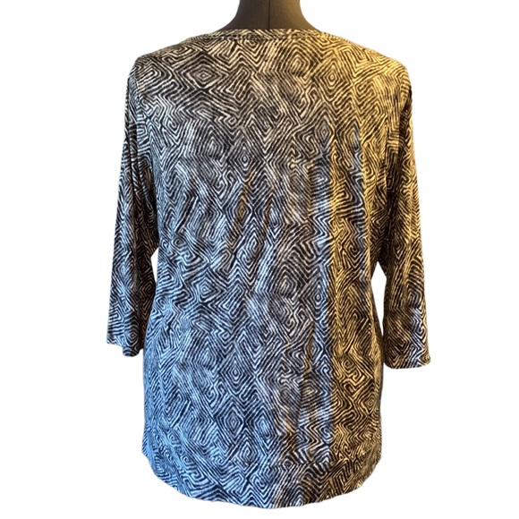 Relativity Scoop Neck 3/4 Sleeve T-Shirt * 2X - Picture 4 of 14